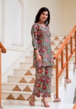 Rayon 3/4 Sleeve Ethnic Co-Ord Set For Women | Kurta Set For Women - Image 3