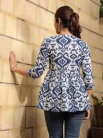 Regular Fit Tops Women Printed Shirt Top Women | Tops Women Stylish Latest | Office Wear Tops Women | Cotton Blend Tops Women | Women's Top | Girls Top Women's - Image 2