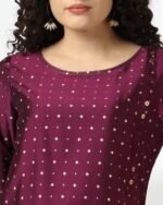 Women Micro Print Straight Kurta - Image 2